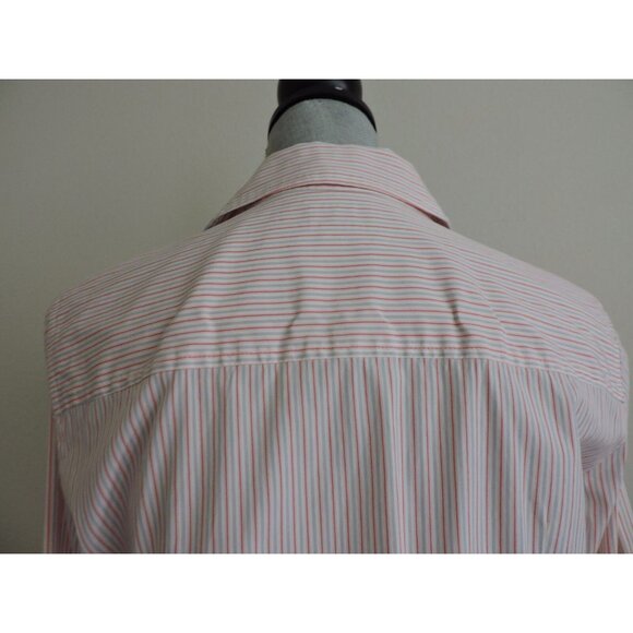 J Crew Haberdashery Shirt Refined Stretch Sz M Button Down Striped Career Blouse - Picture 5 of 6